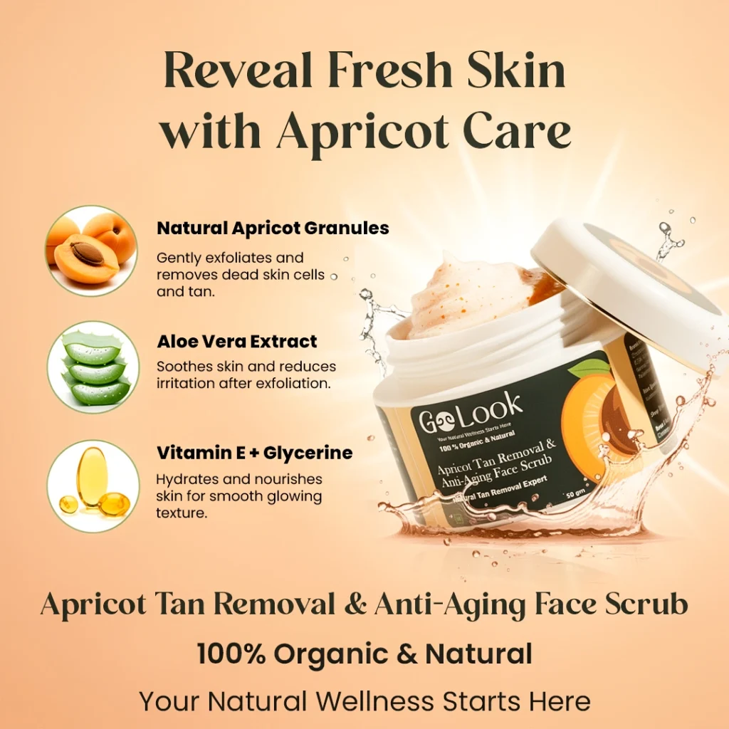 Apricot tan removal face scrub