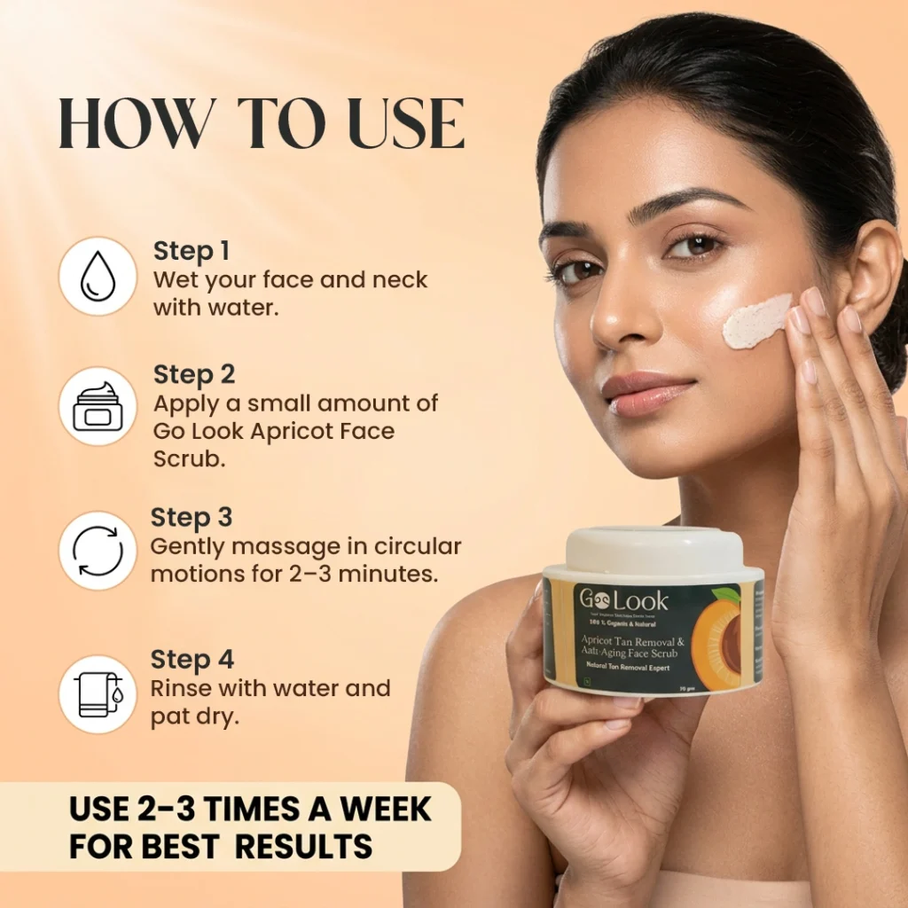 Apricot tan removal face scrub