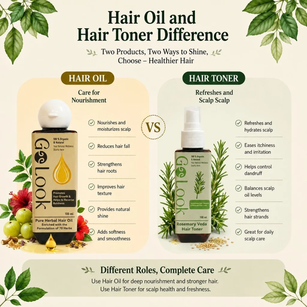 Hair Oil vs Hair Toner
