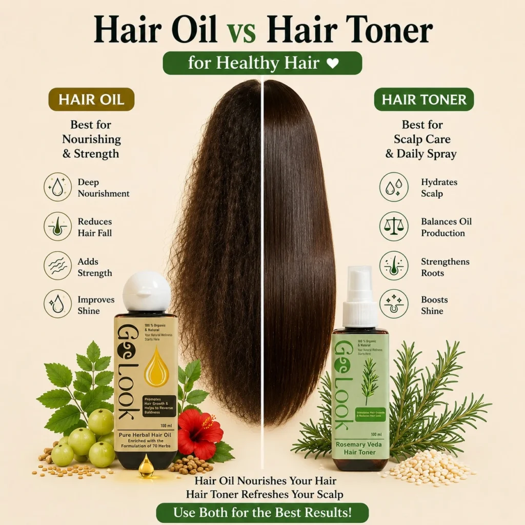 Hair Oil vs Hair Toner